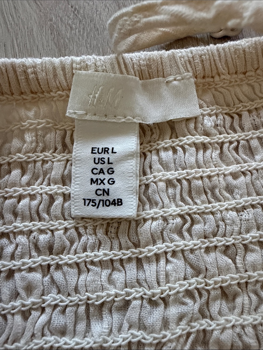 H&M Cream Embroidered Ruffle Cami Top - Picture 2 of 6